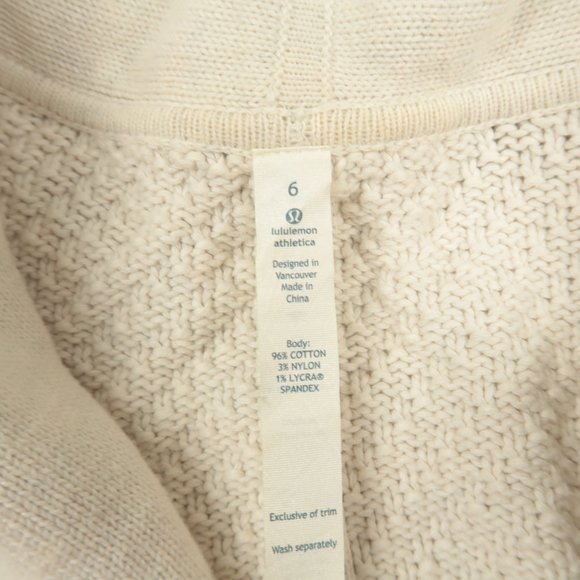 Lululemon Post Practice Cardigan In Cream - Picture 5 of 5